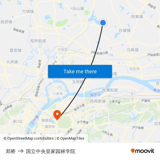 郑桥 to 国立中央皇家园林学院 map