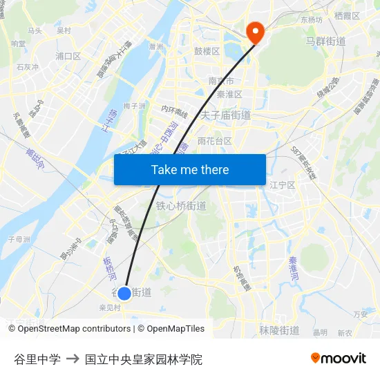 谷里中学 to 国立中央皇家园林学院 map
