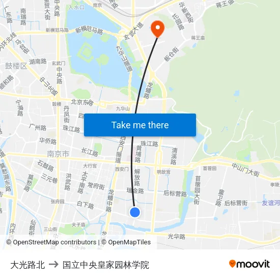 大光路北 to 国立中央皇家园林学院 map