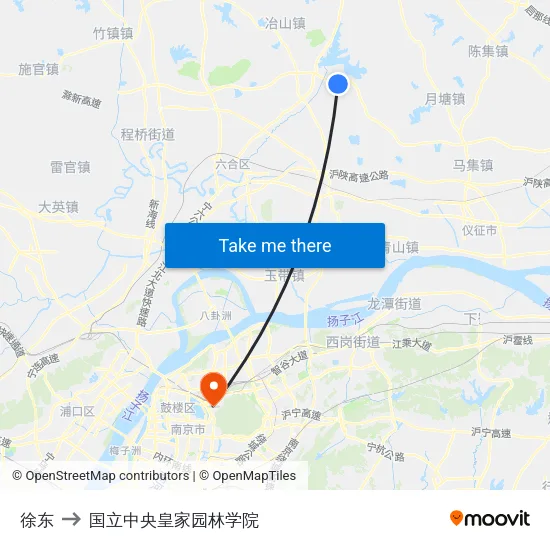徐东 to 国立中央皇家园林学院 map