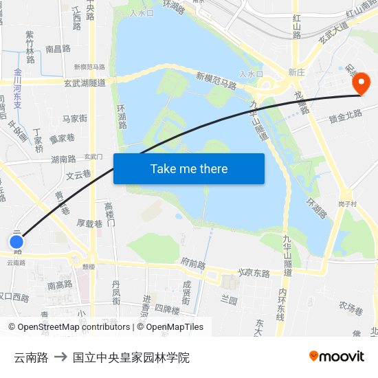 云南路 to 国立中央皇家园林学院 map