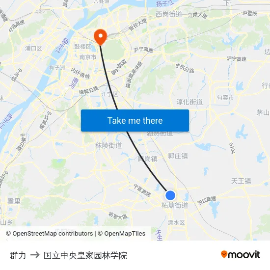 群力 to 国立中央皇家园林学院 map