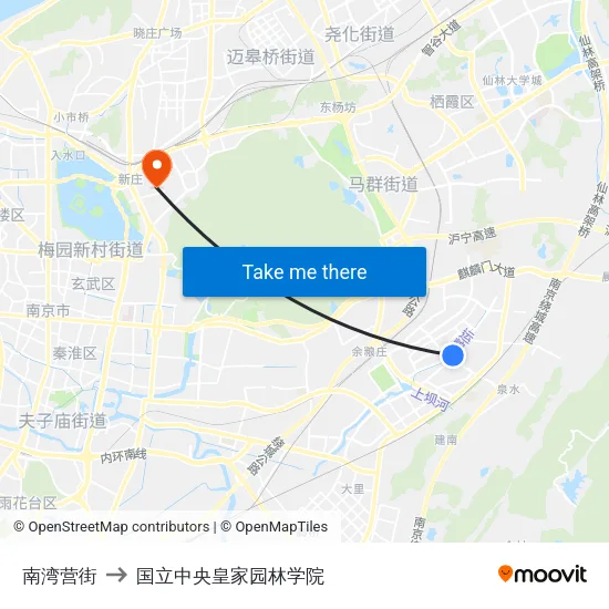 南湾营街 to 国立中央皇家园林学院 map