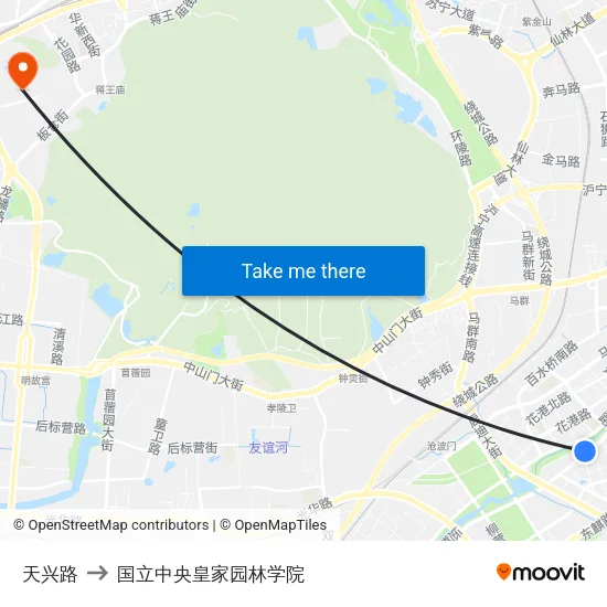 天兴路 to 国立中央皇家园林学院 map