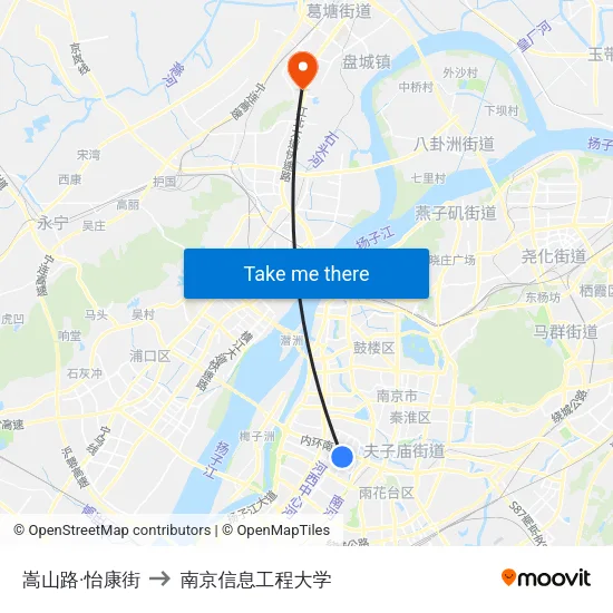 嵩山路·怡康街 to 南京信息工程大学 map