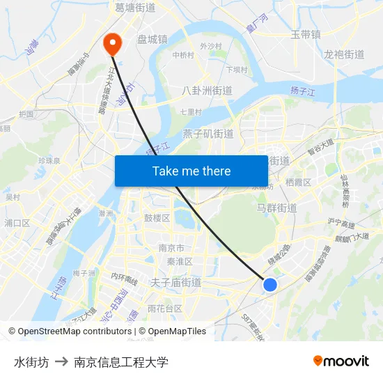 水街坊 to 南京信息工程大学 map