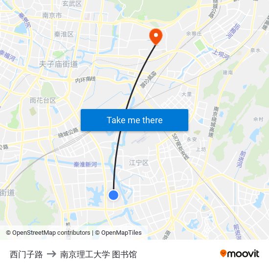 西门子路 to 南京理工大学 图书馆 map