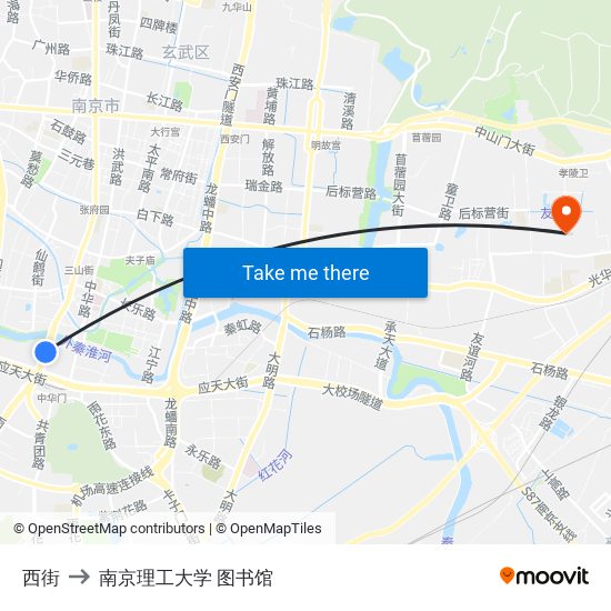 西街 to 南京理工大学 图书馆 map