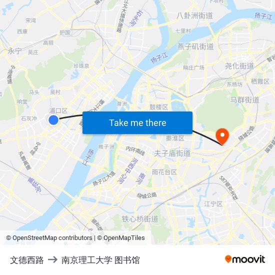 文德西路 to 南京理工大学 图书馆 map