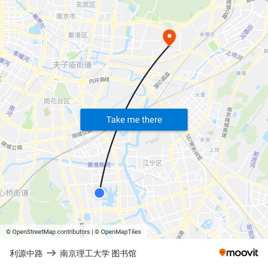 利源中路 to 南京理工大学 图书馆 map