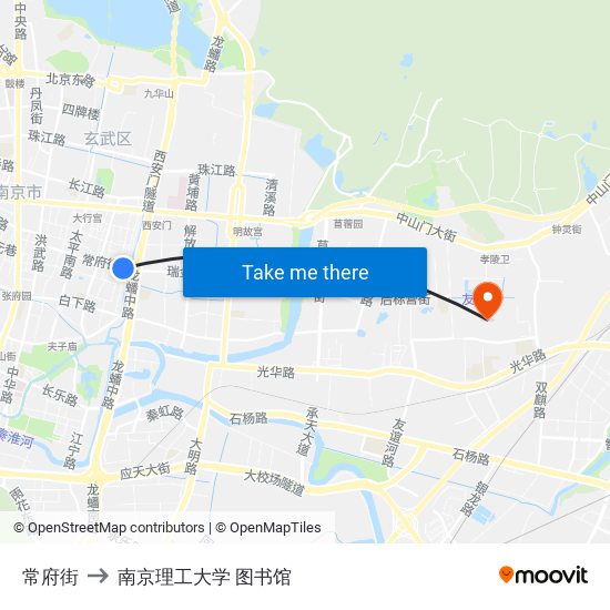 常府街 to 南京理工大学 图书馆 map