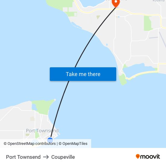 Port Townsend to Coupeville map
