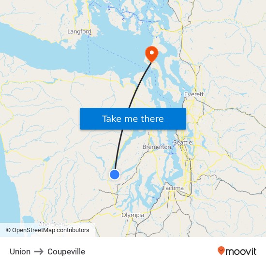 Union to Coupeville map