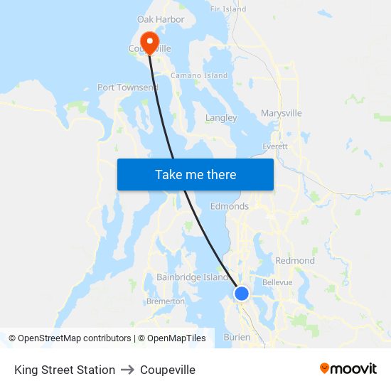 King Street Station to Coupeville map