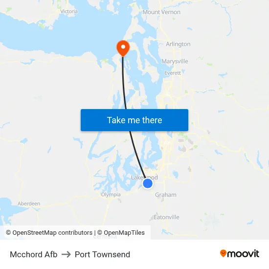 Mcchord Afb to Port Townsend map