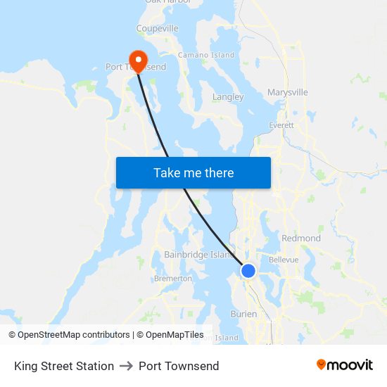 King Street Station to Port Townsend map
