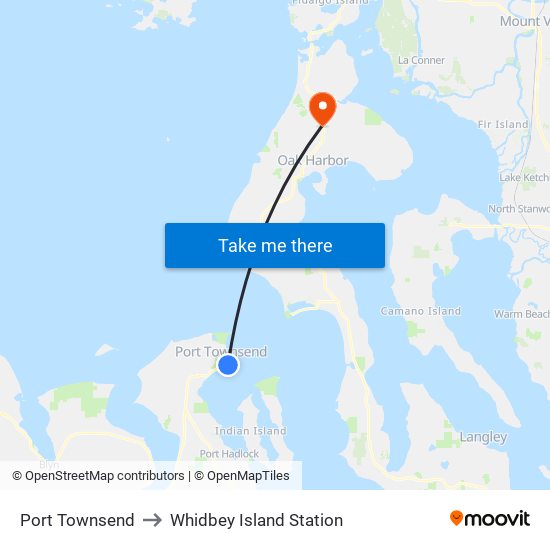 Port Townsend to Whidbey Island Station map