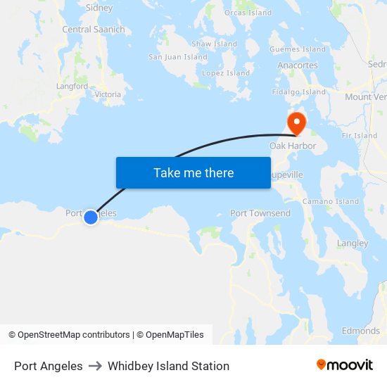 Port Angeles to Whidbey Island Station map