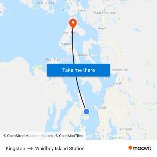 Kingston to Whidbey Island Station map