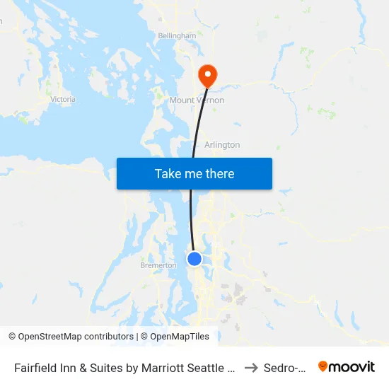 Fairfield Inn & Suites by Marriott Seattle Downtown/Seattle Center to Sedro-Woolley map