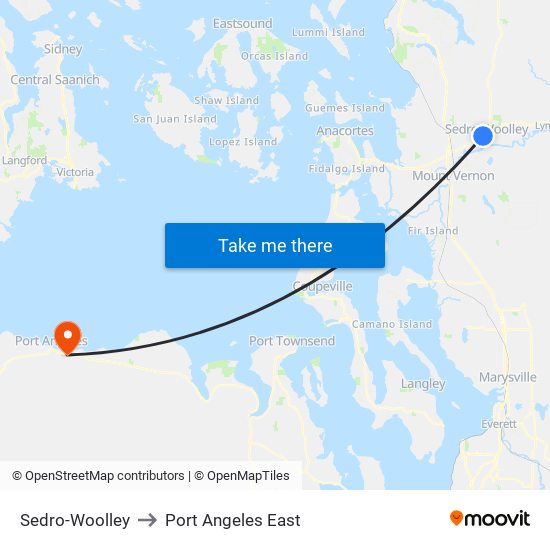 Sedro-Woolley to Port Angeles East map