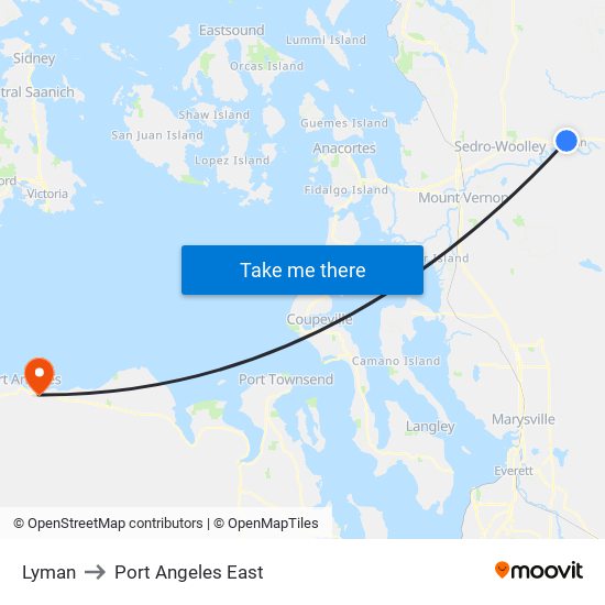 Lyman to Port Angeles East map