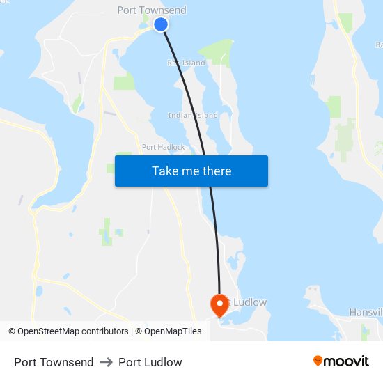 Port Townsend to Port Ludlow map