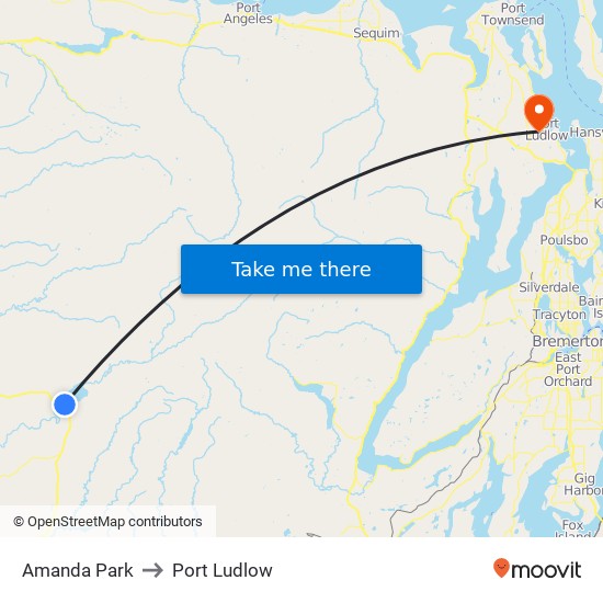 Amanda Park to Port Ludlow map