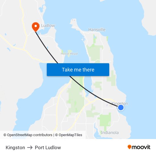 Kingston to Port Ludlow map