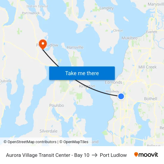 Aurora Village Transit Center - Bay 10 to Port Ludlow map