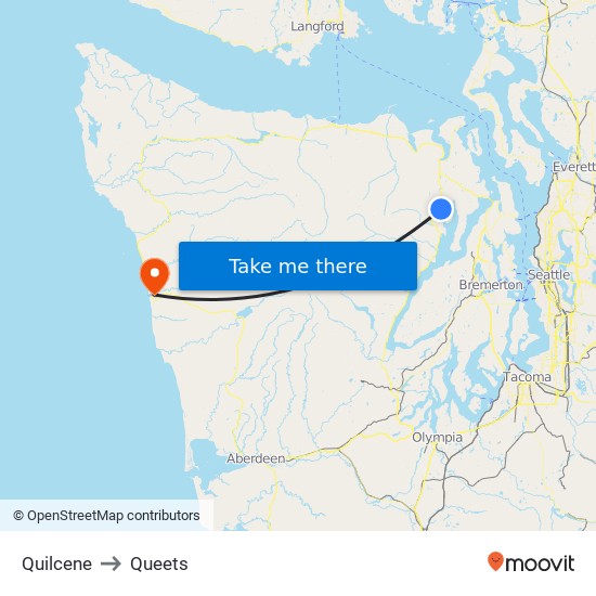 Quilcene to Queets map