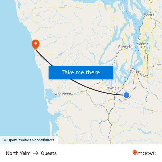 North Yelm to Queets map