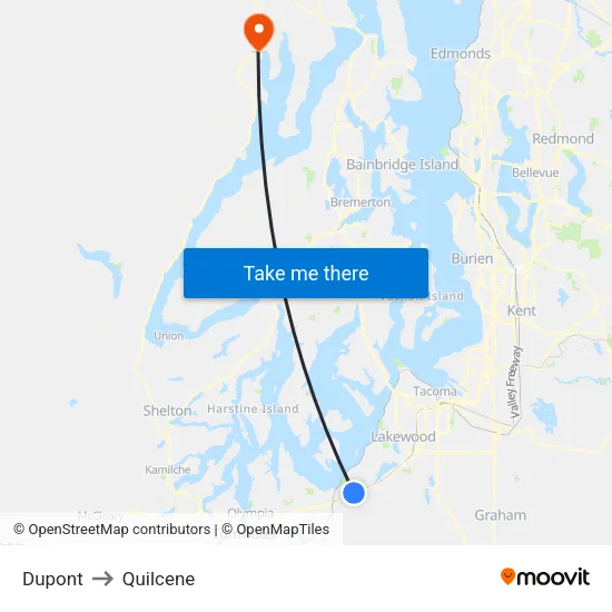 Dupont to Quilcene map