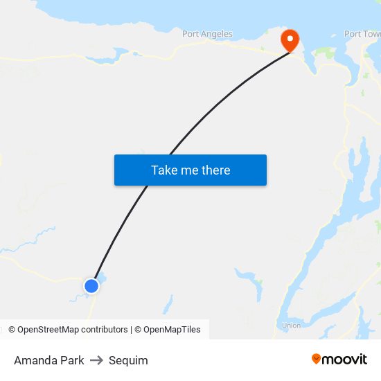 Amanda Park to Sequim map