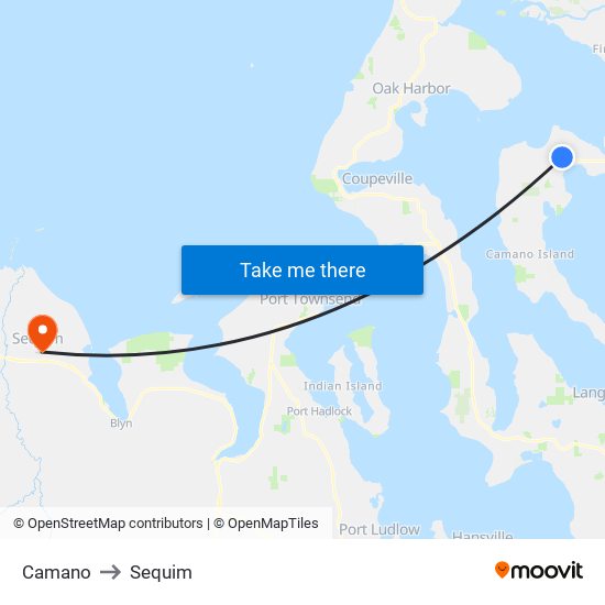 Camano to Sequim map
