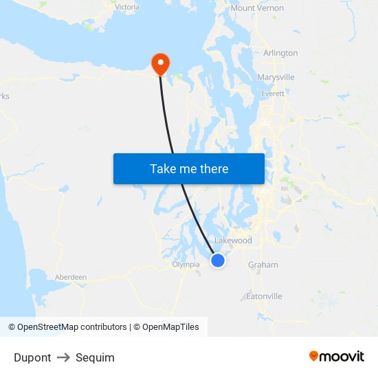 Dupont to Sequim map