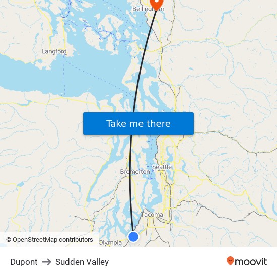 Dupont to Sudden Valley map