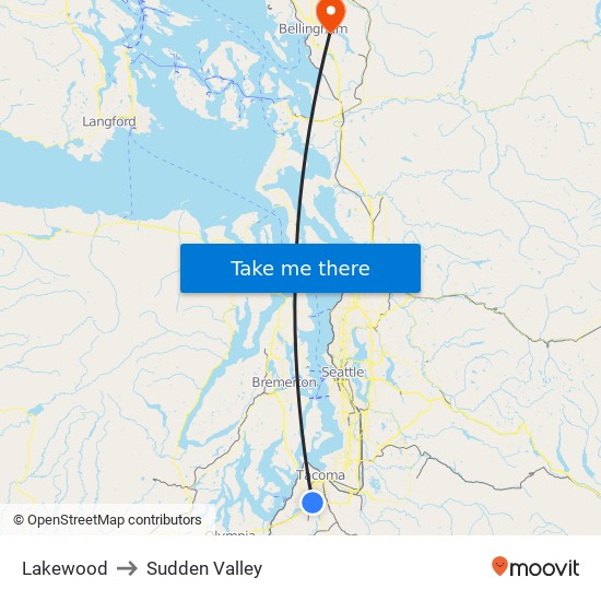 Lakewood to Sudden Valley map