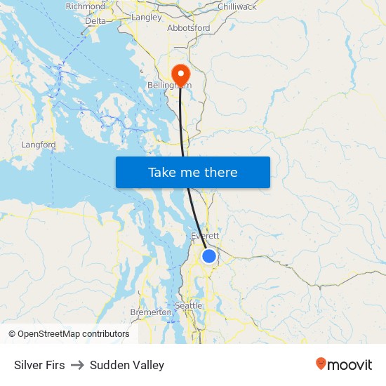 Silver Firs to Sudden Valley map