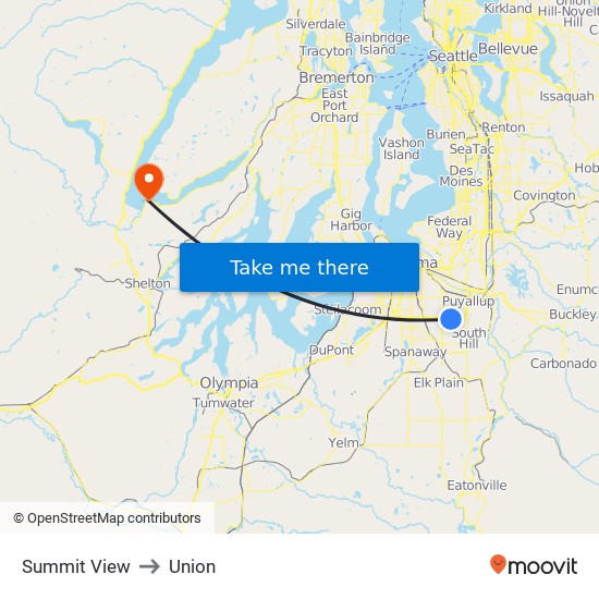 Summit View to Union map