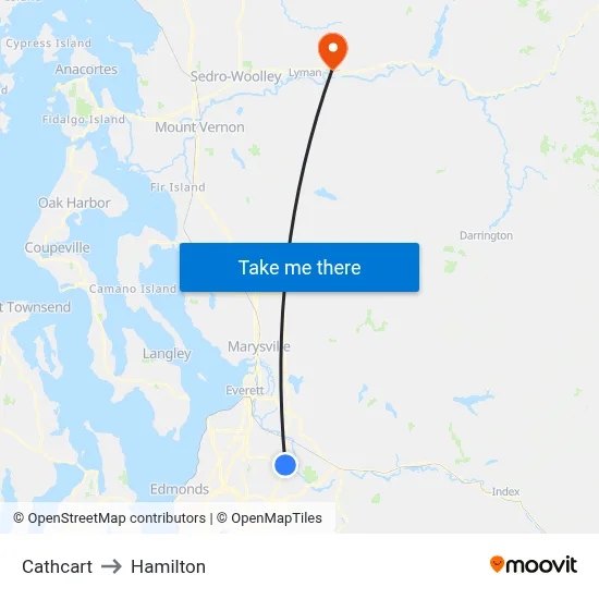 Cathcart to Hamilton map