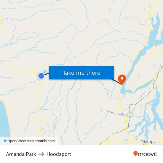 Amanda Park to Hoodsport map