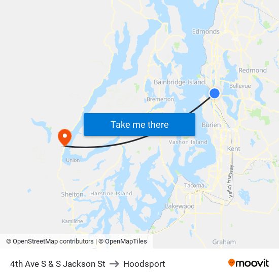 4th Ave S & S Jackson St to Hoodsport map