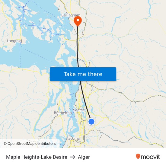 Maple Heights-Lake Desire to Alger map