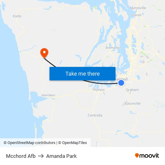 Mcchord Afb to Amanda Park map