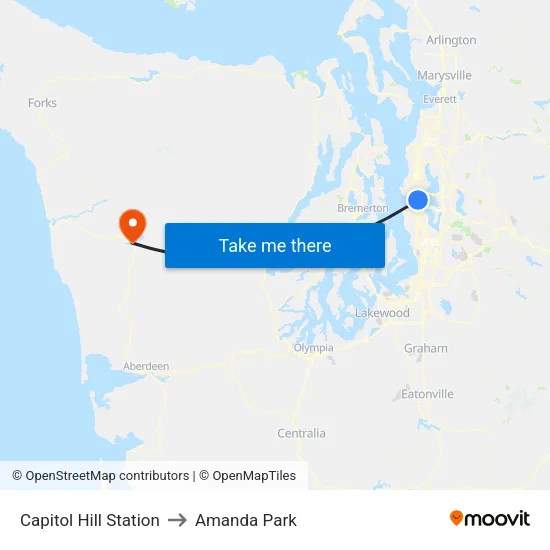 Capitol Hill Station to Amanda Park map