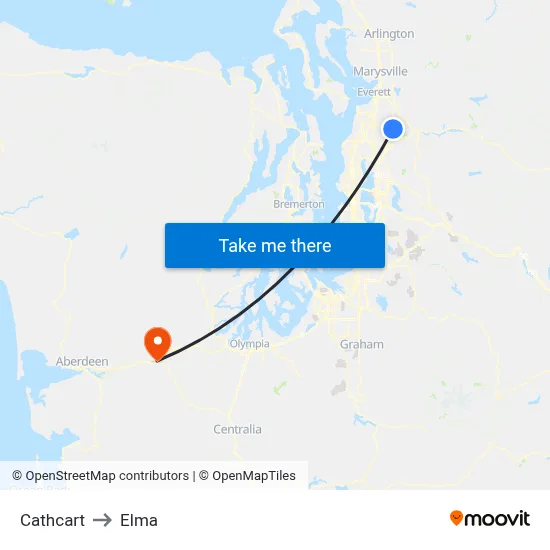Cathcart to Elma map