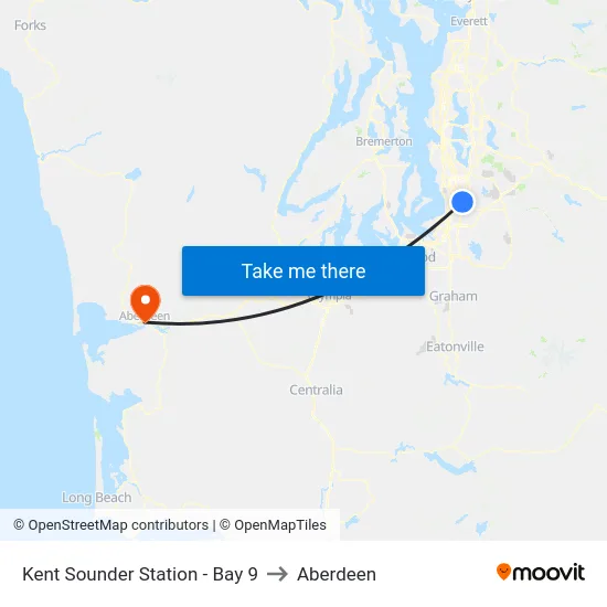 Kent Sounder Station - Bay 9 to Aberdeen map