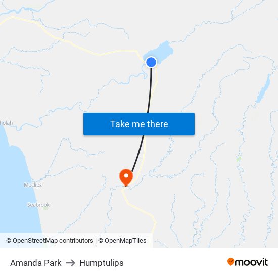 Amanda Park to Humptulips map