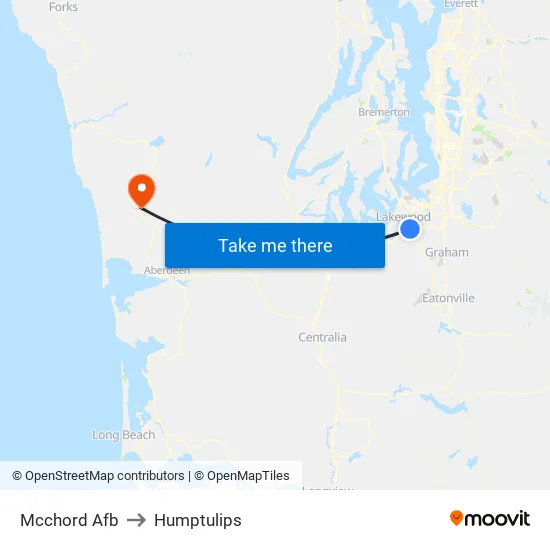 Mcchord Afb to Humptulips map